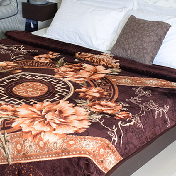 Purist Korea Double Bed Blanket-Chocolate brown