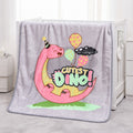 Tiny Tots 2-Ply Cot Baby Blanket - Dino Meadow