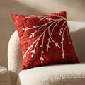 Quilted Cushion - Red Frost