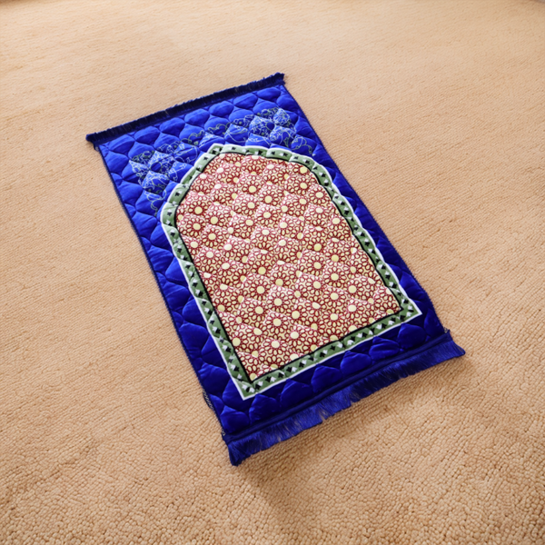 Mughal Janamaz Printed Prayer Mat- Lagoon