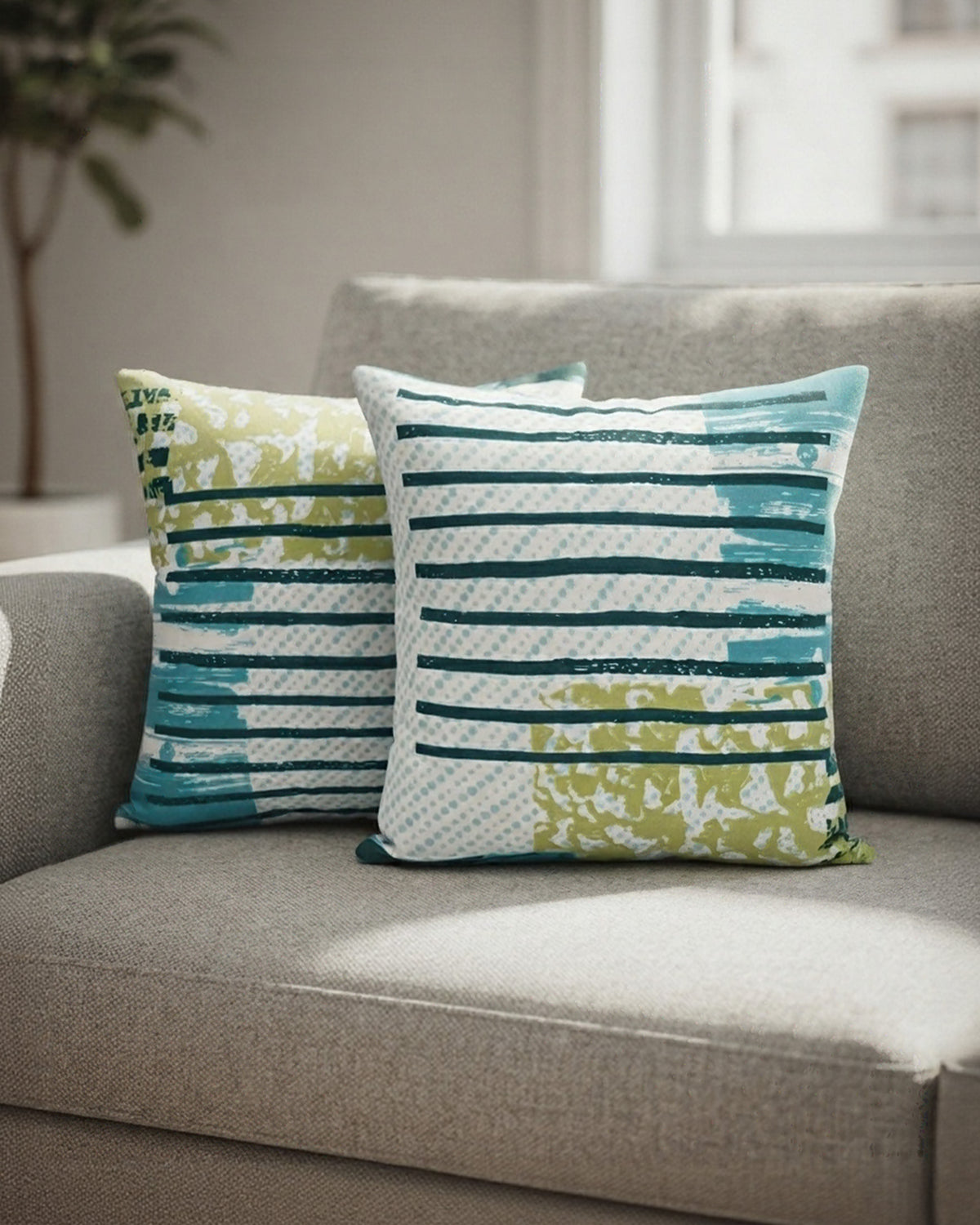 Pack of Printed Cushion Covers-Wave