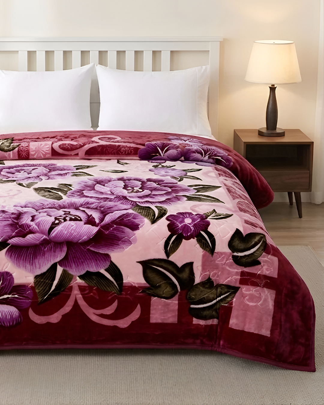 Heaven 4KG 2-Ply Double Bed Blanket-Lavender