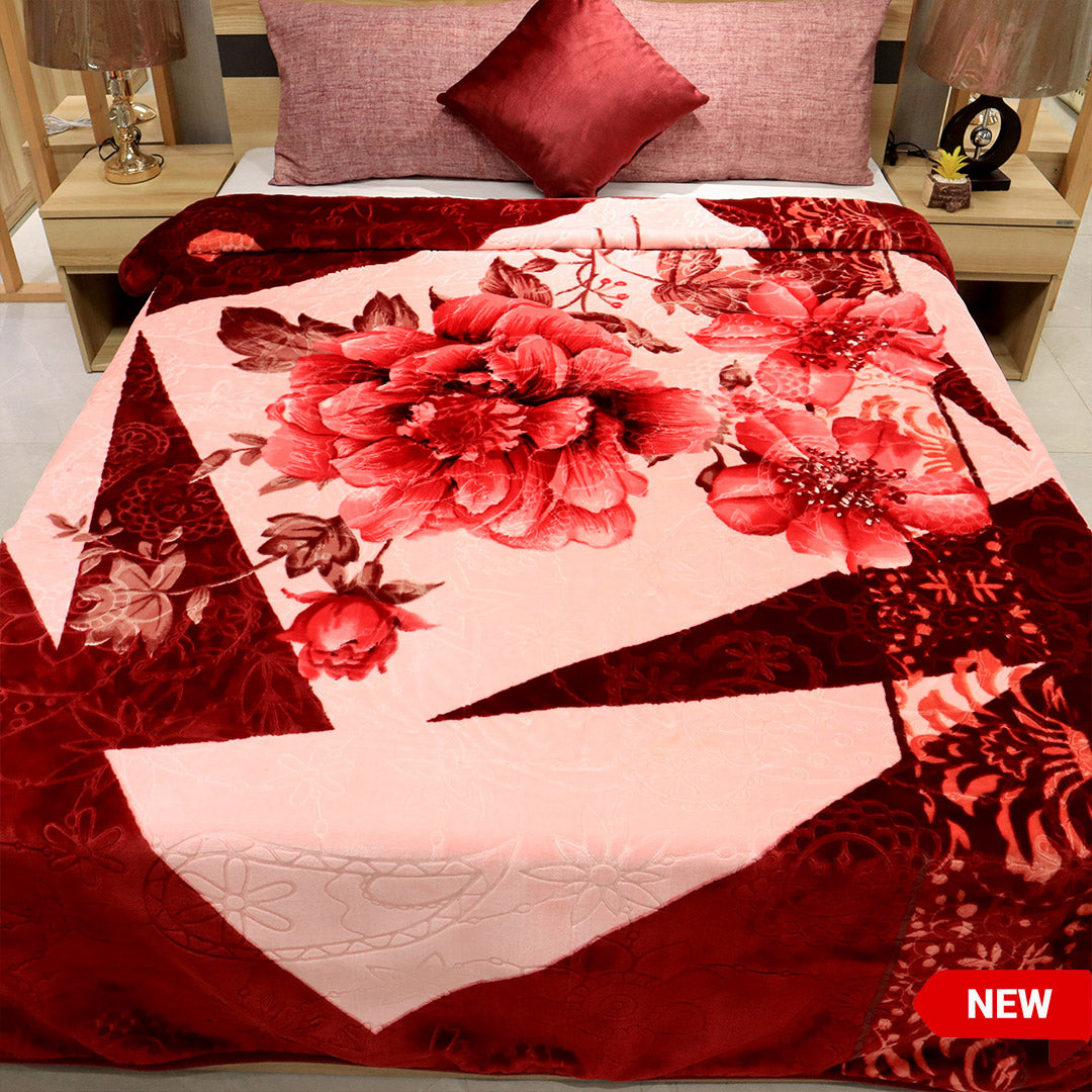 Purist Korea Double Blanket- Cherry Maroon
