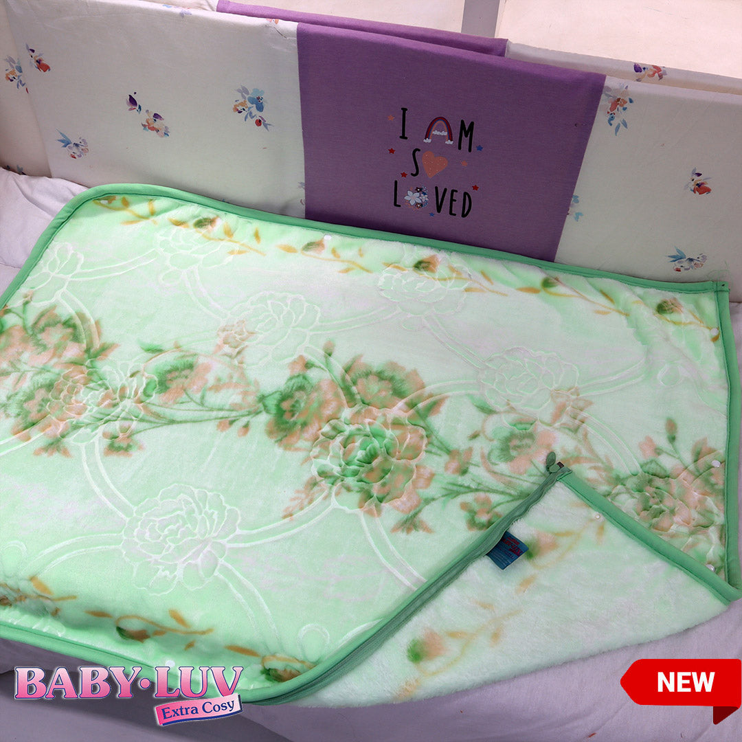 Baby Luv Baby Bed Blanket-Light Green