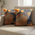 Printed Filled Cushions (Pair) - Carbon Comb