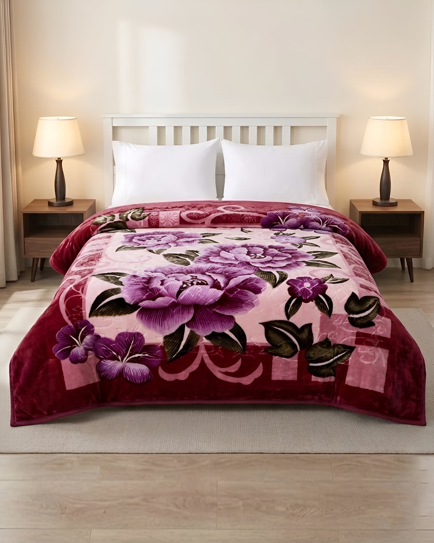 Heaven 4KG 2-Ply Double Bed Blanket-Lavender