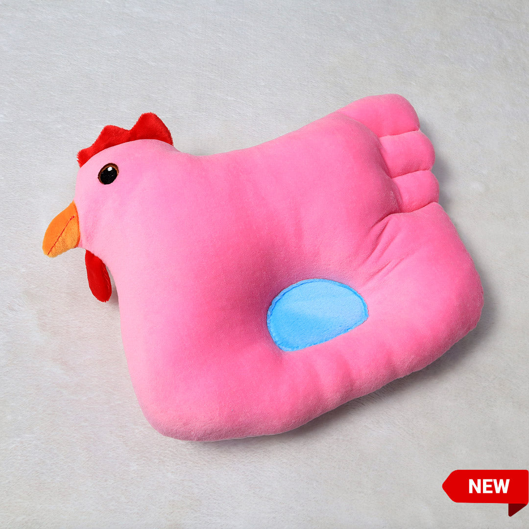 Baby Head Shaper Pillow-Pink Chicken