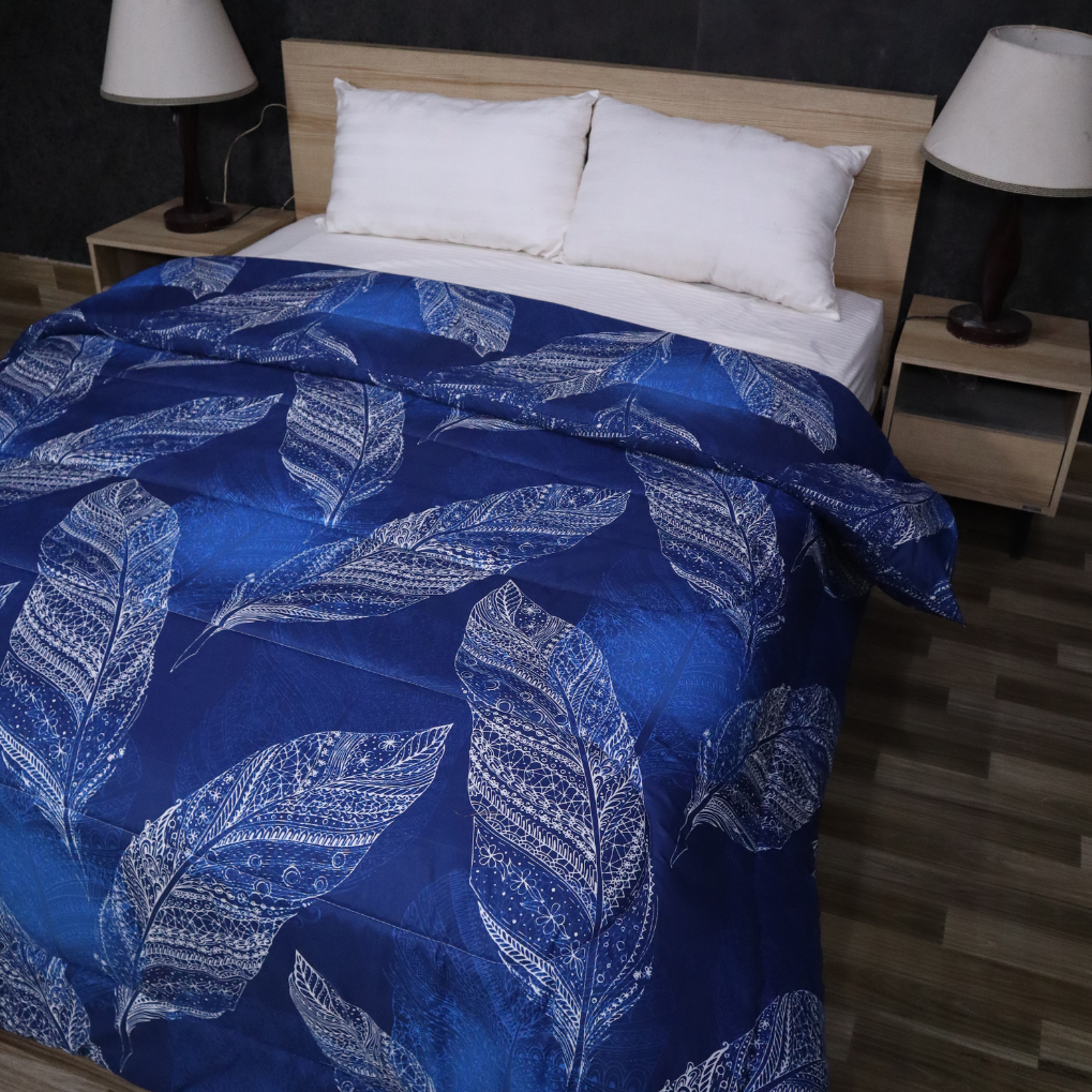 Printed King Bed Comforter - Peacock
