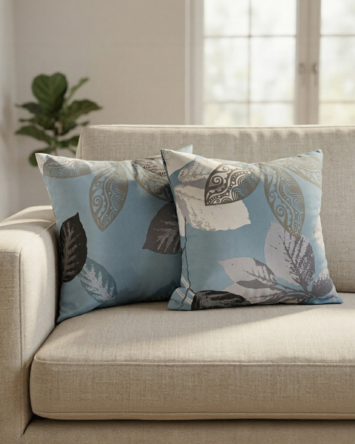 Printed Filled Cushions (Pair) - Zyra