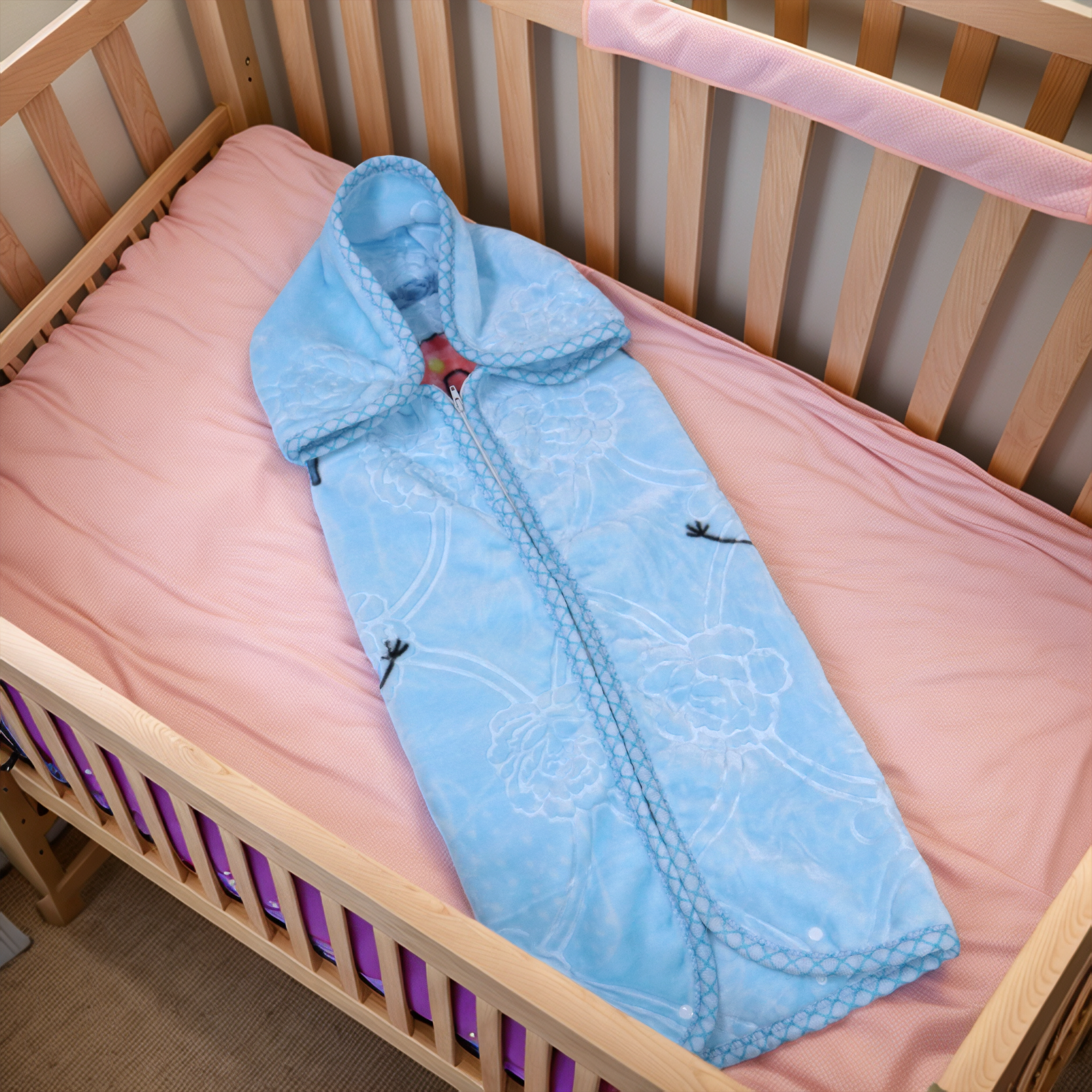 Tiny Tots Zipper Cloud Baby Blanket - Berry Hug