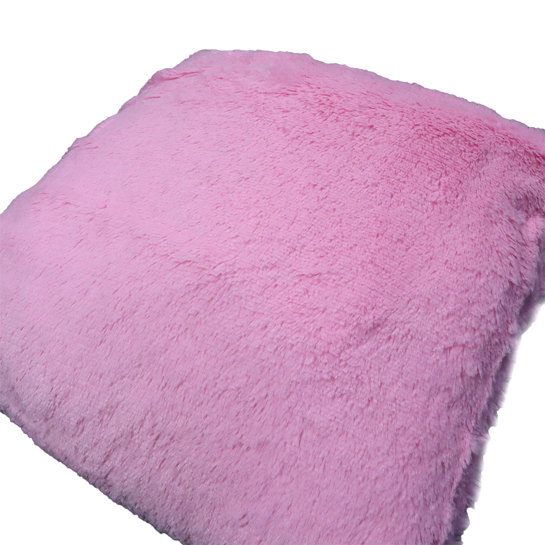Sherpa Cushion Solids-Pink