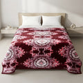 Wonder Flannel AC Blanket - Deep Red