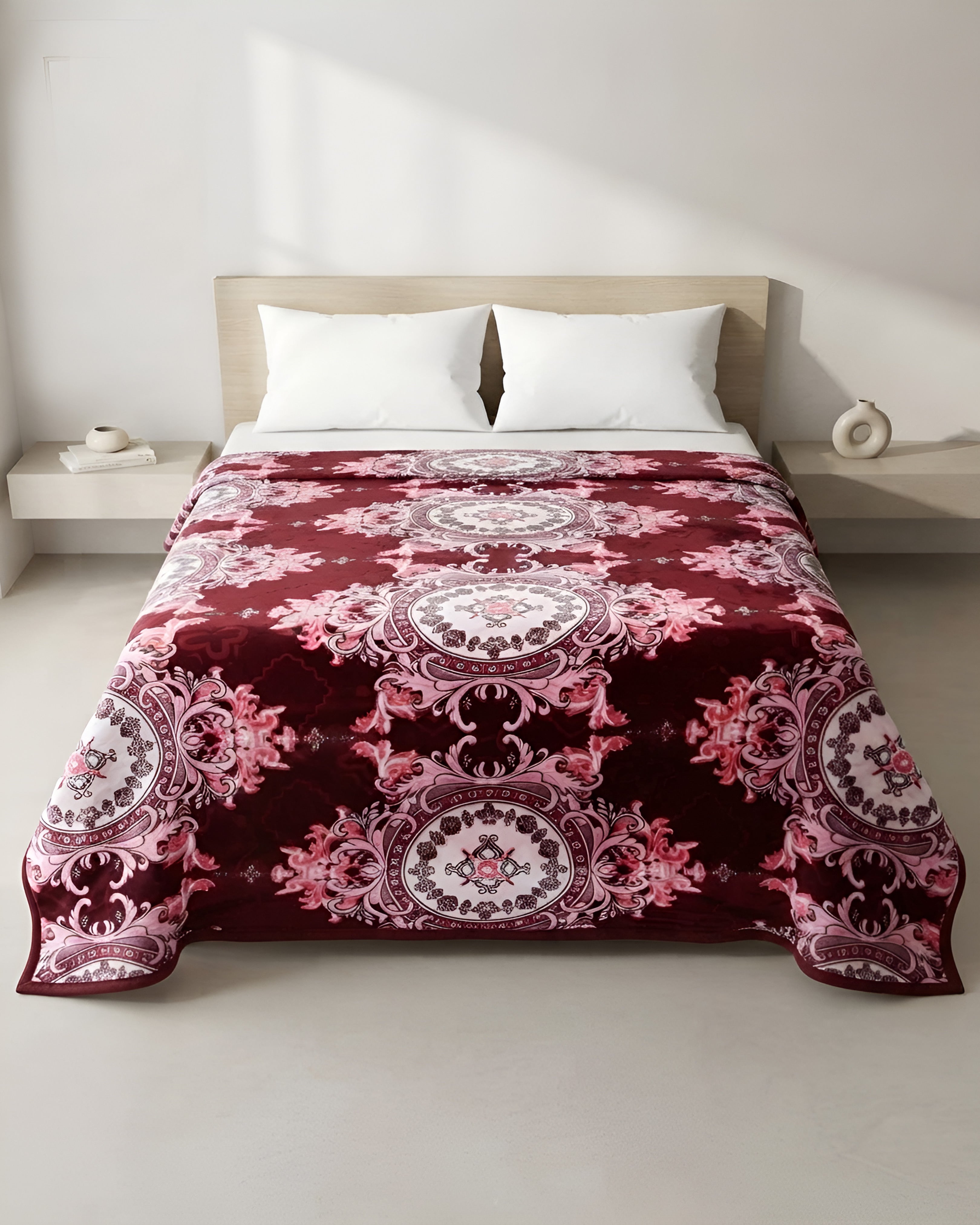 Wonder Flannel AC Blanket - Deep Red