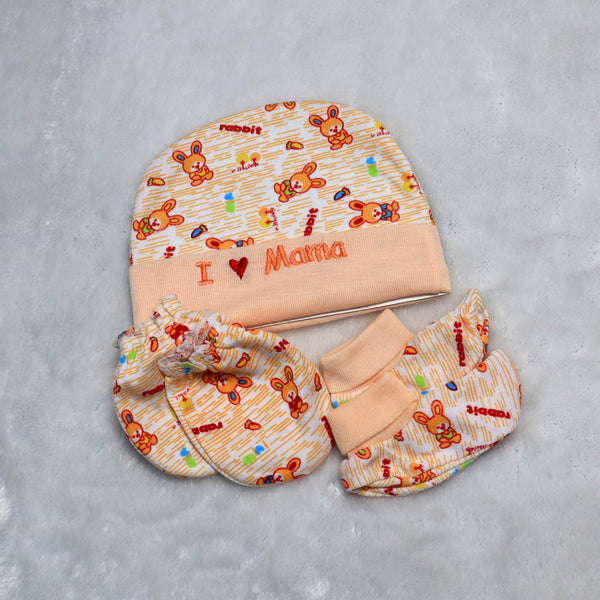 2 Pcs Infant Baby Cap- Orange