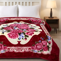 Heaven 4KG 2-Ply Double Bed Blanket-Deep Red