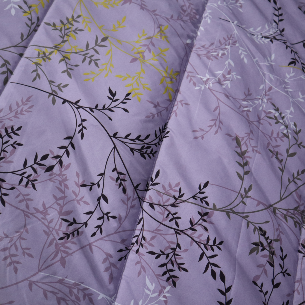 Printed King Bed Comforter - Mauve