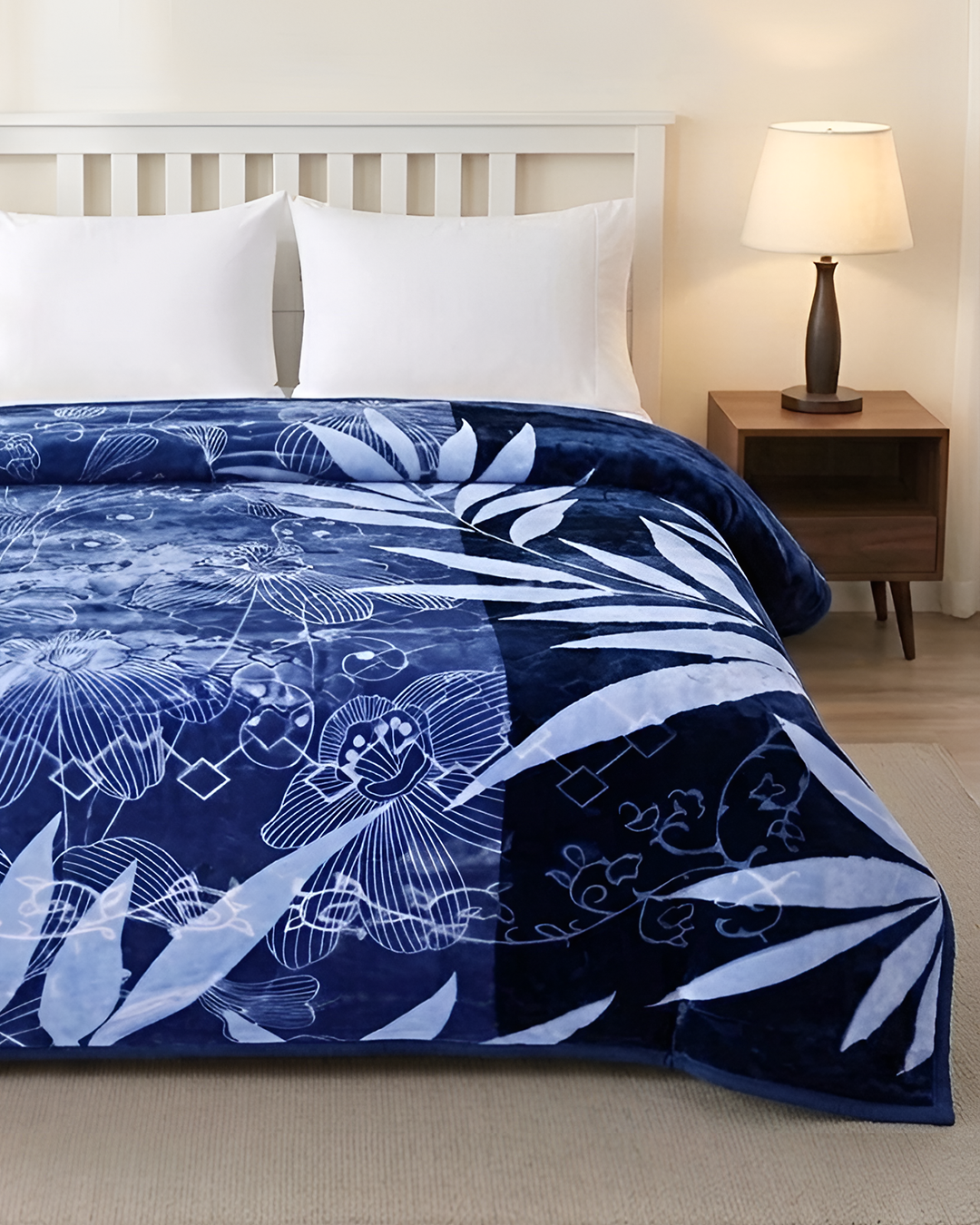 Moonlight Cloudy 4KG 2-Ply Double Bed Blanket- Sapphire Haven