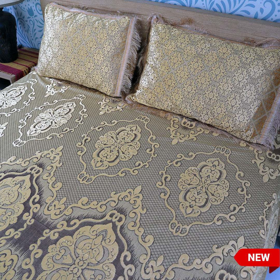 Regal Decor Bed Set Design-Golden-Plusmink