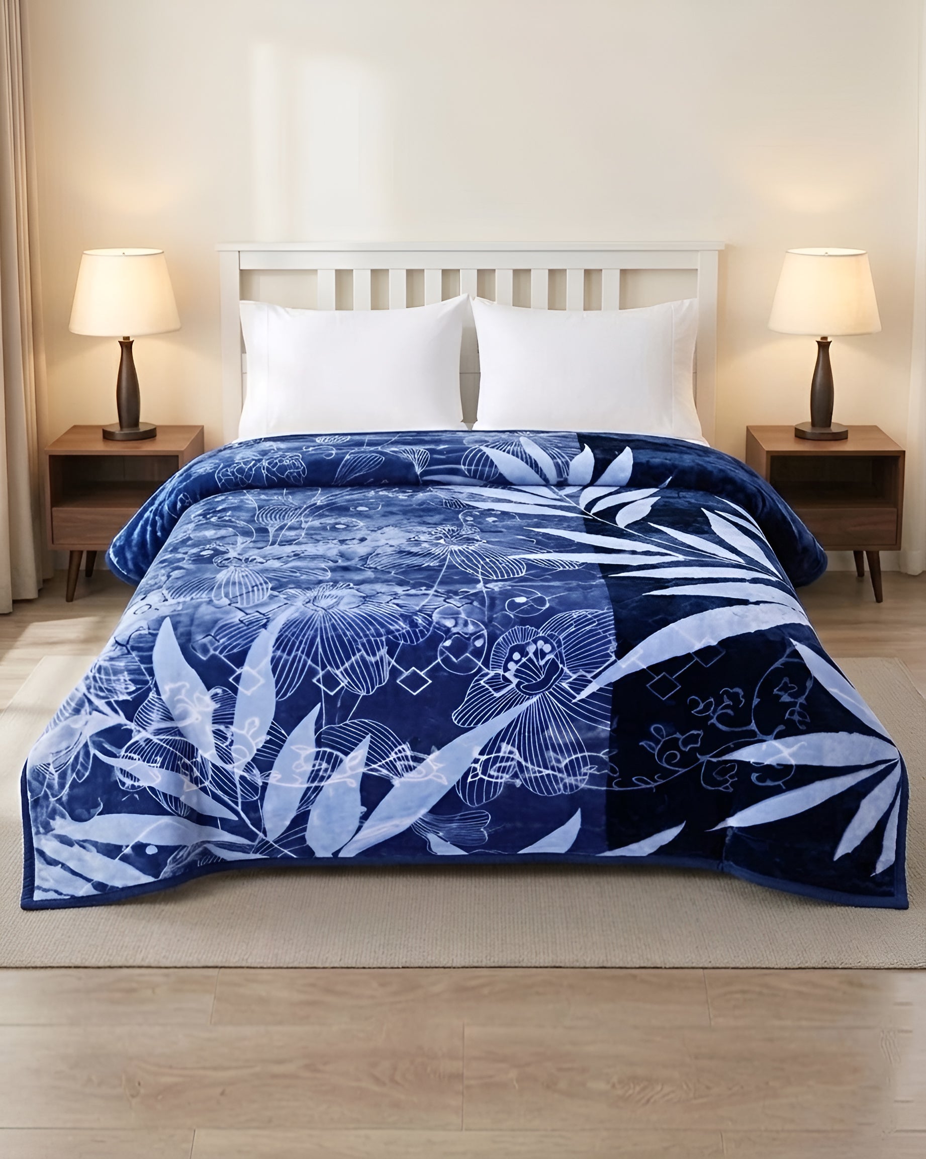Moonlight Cloudy 4KG 2-Ply Double Bed Blanket- Sapphire Haven