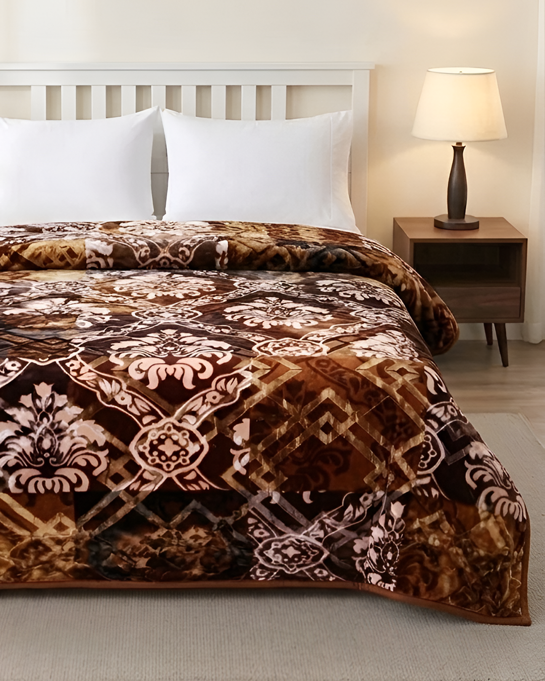 Moonlight Cloudy 4KG 2-Ply Double Bed Blanket-Pecan