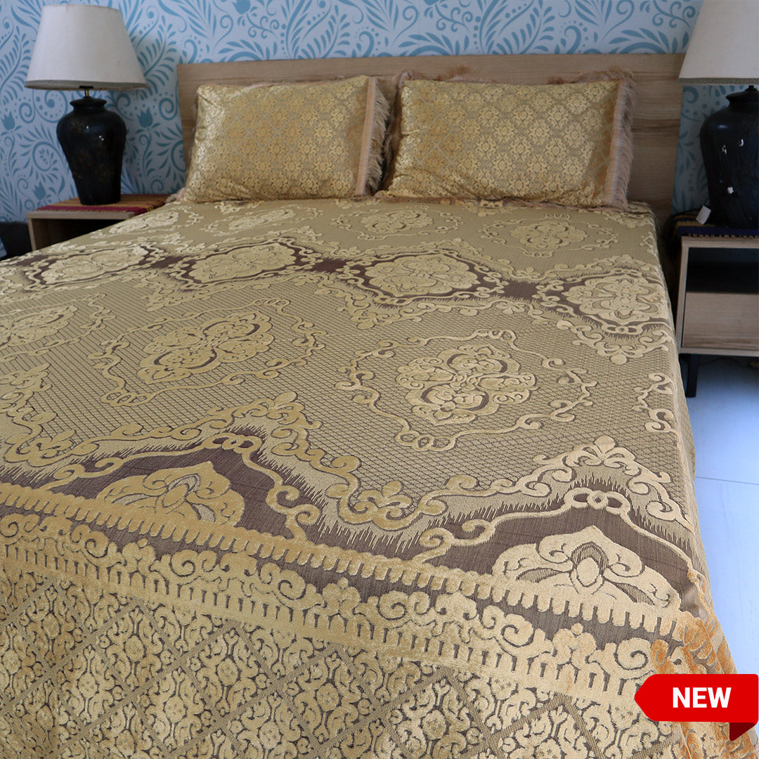 Regal Decor Bed Set Design-Golden-Plusmink