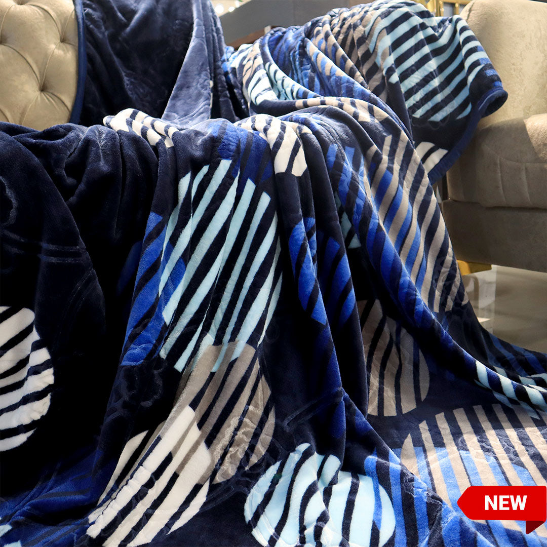 Wonder Flannel Blanket-Navy Blue