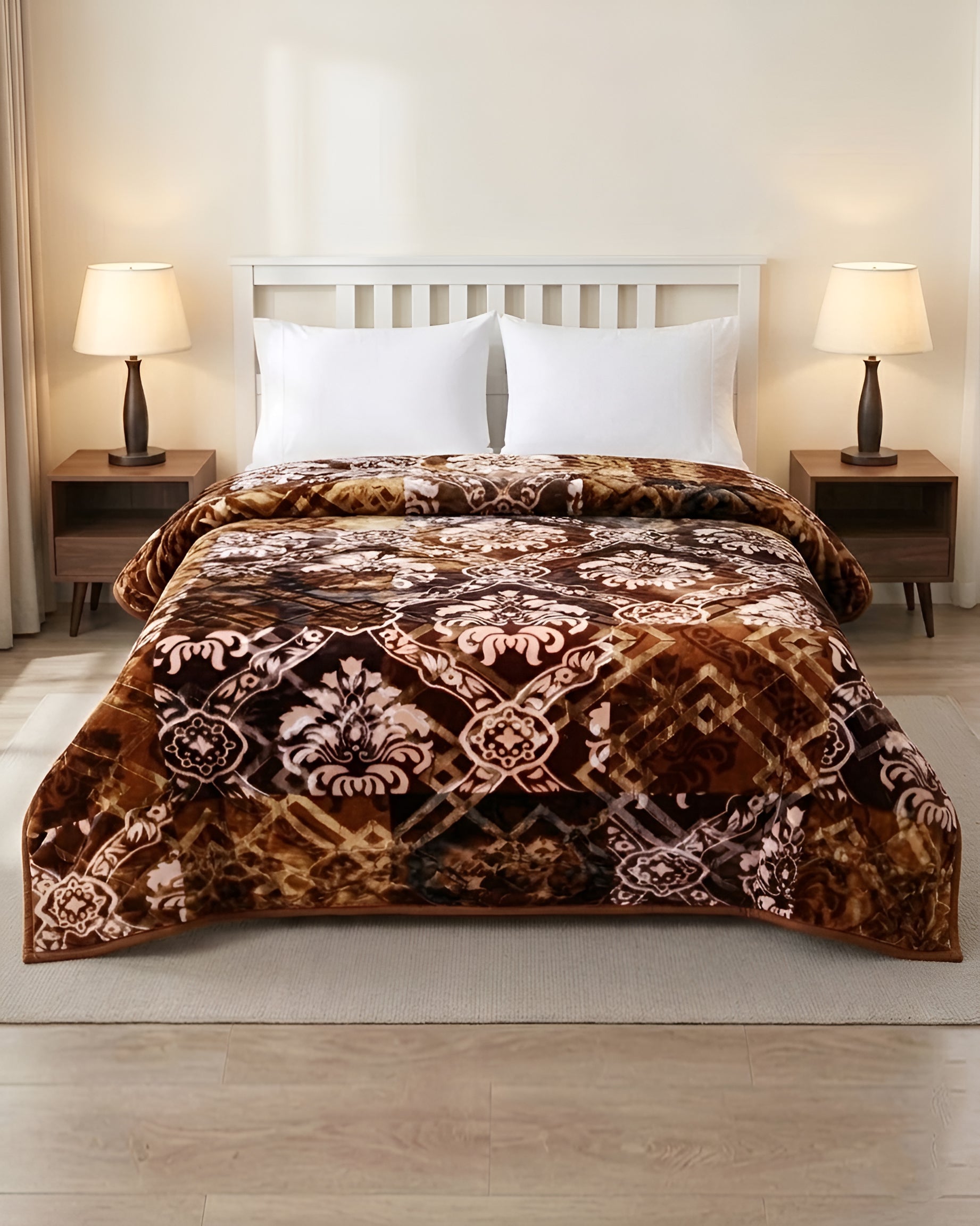 Moonlight Cloudy 4KG 2-Ply Double Bed Blanket-Pecan