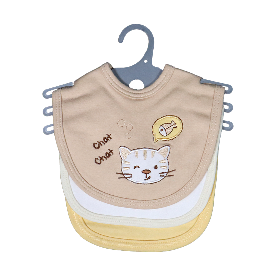 Pack of 3 Baby Bibs Set-Teddy