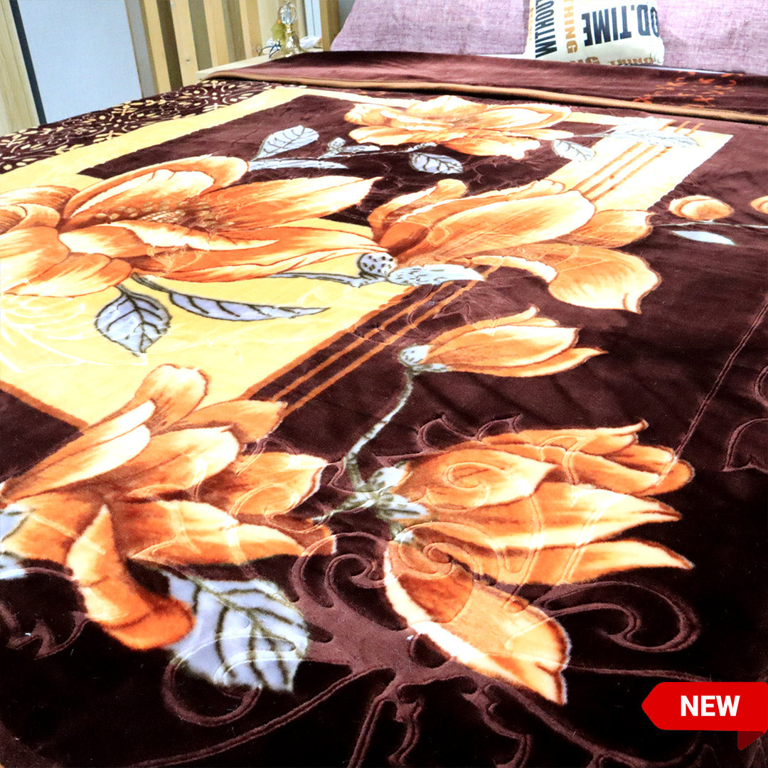 Purist Korea Blanket Double Bed- Brown