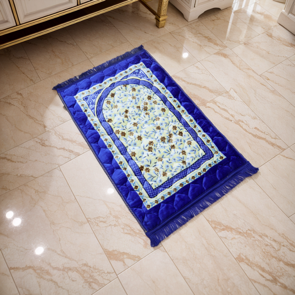 Kiswah Printed Prayer Mat-Blue