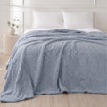 Sherpa Jacquard Throw Blanket - Blue
