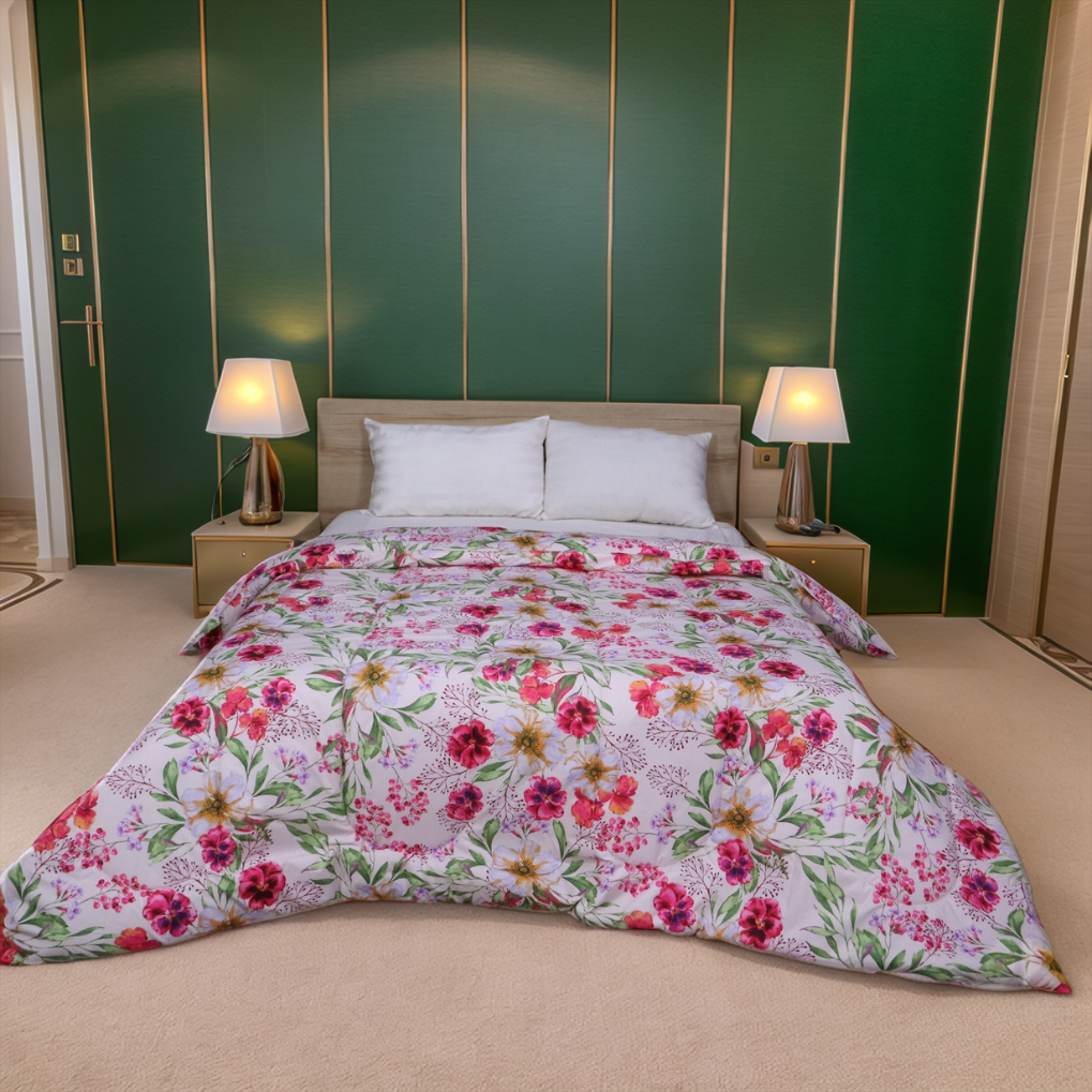 Printed King Bed Comforter - Floral