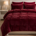 House of Velour 6-Piece Bed in a Bag-Maroon