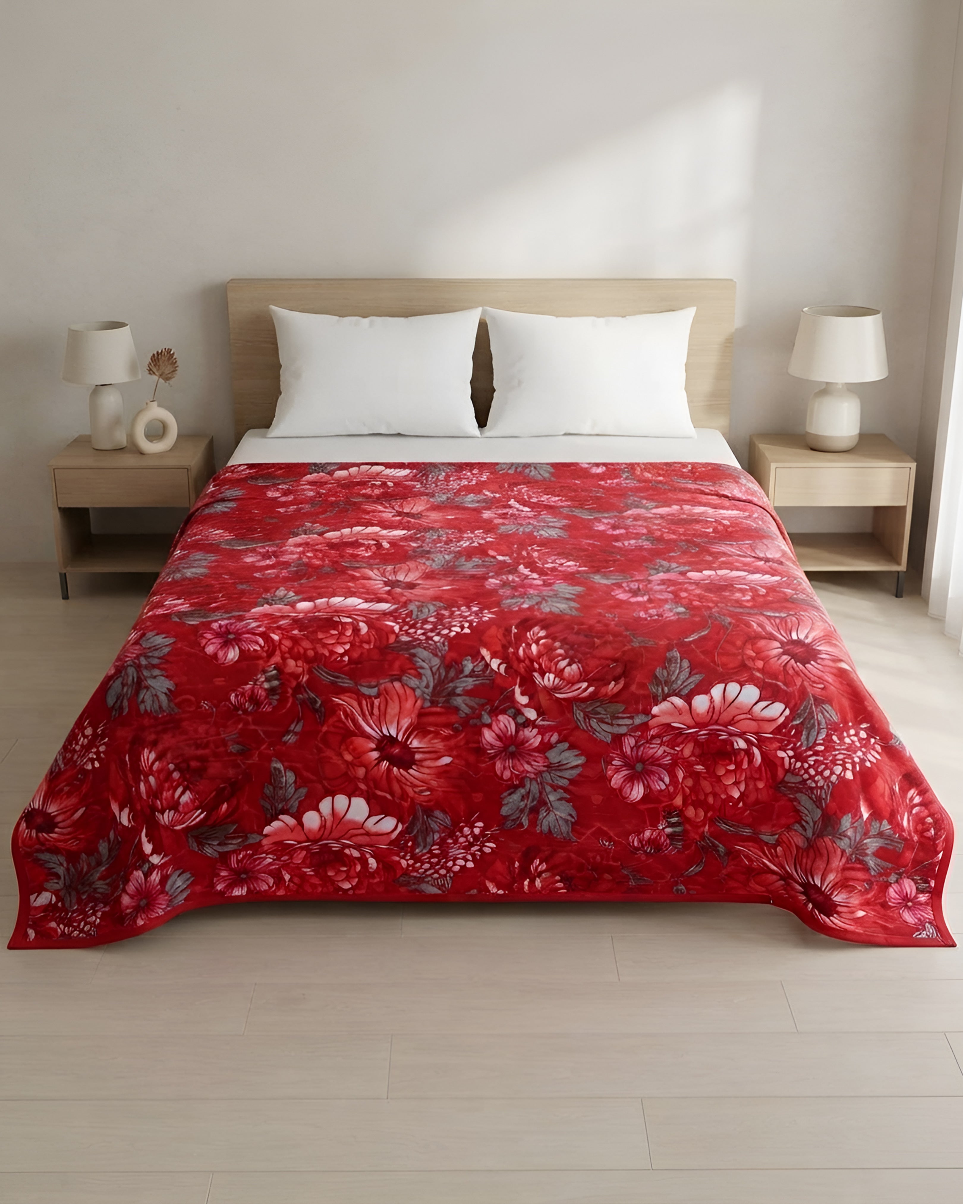 Wonder Flannel AC Blanket - Bright Red