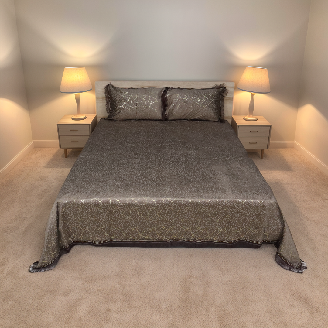 Regal Decor Bed Set-Fudge