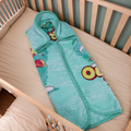 Tiny Tots Zipper Cloud Baby Blanket-Aqua