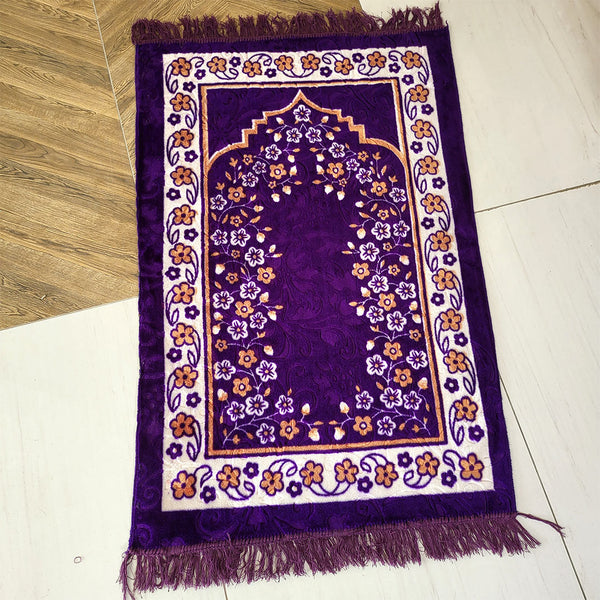 Plushmink Printed Prayer Mat- Purple