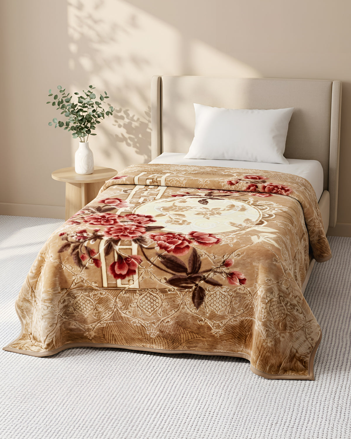 Emperor 2-Ply Single Bed 3 KG Blanket - Saffron