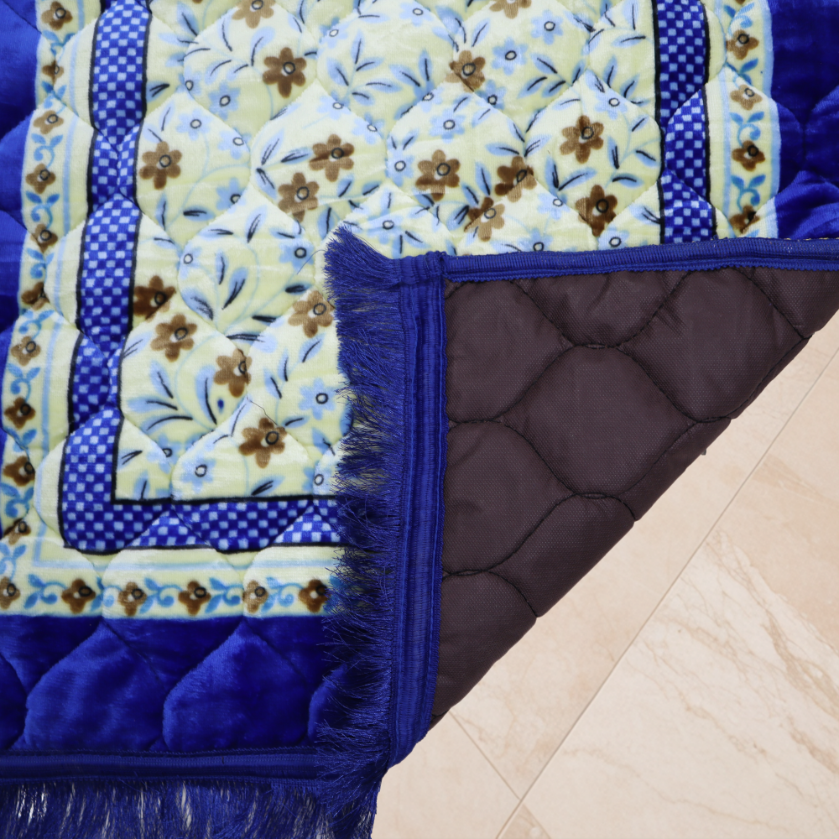 Kiswah Printed Prayer Mat-Blue