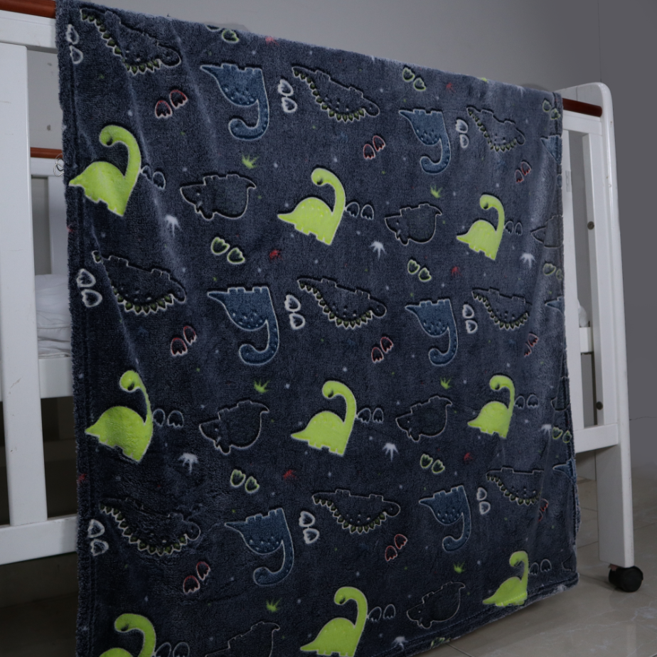 Lumina Glow In The Dark AC Blanket-Dino Hug