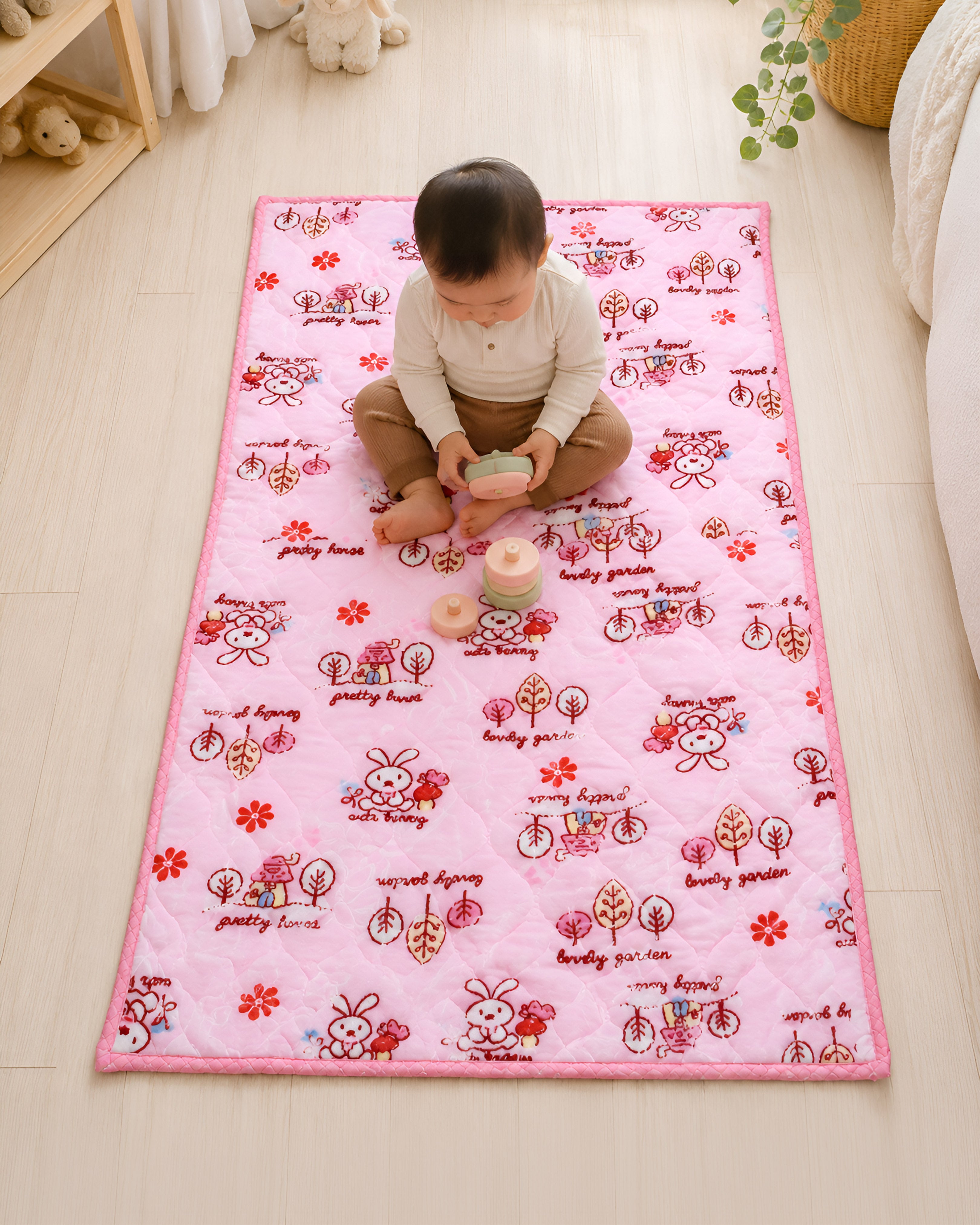 Baby Play Mat Rug - Rosy (65x120 cm)