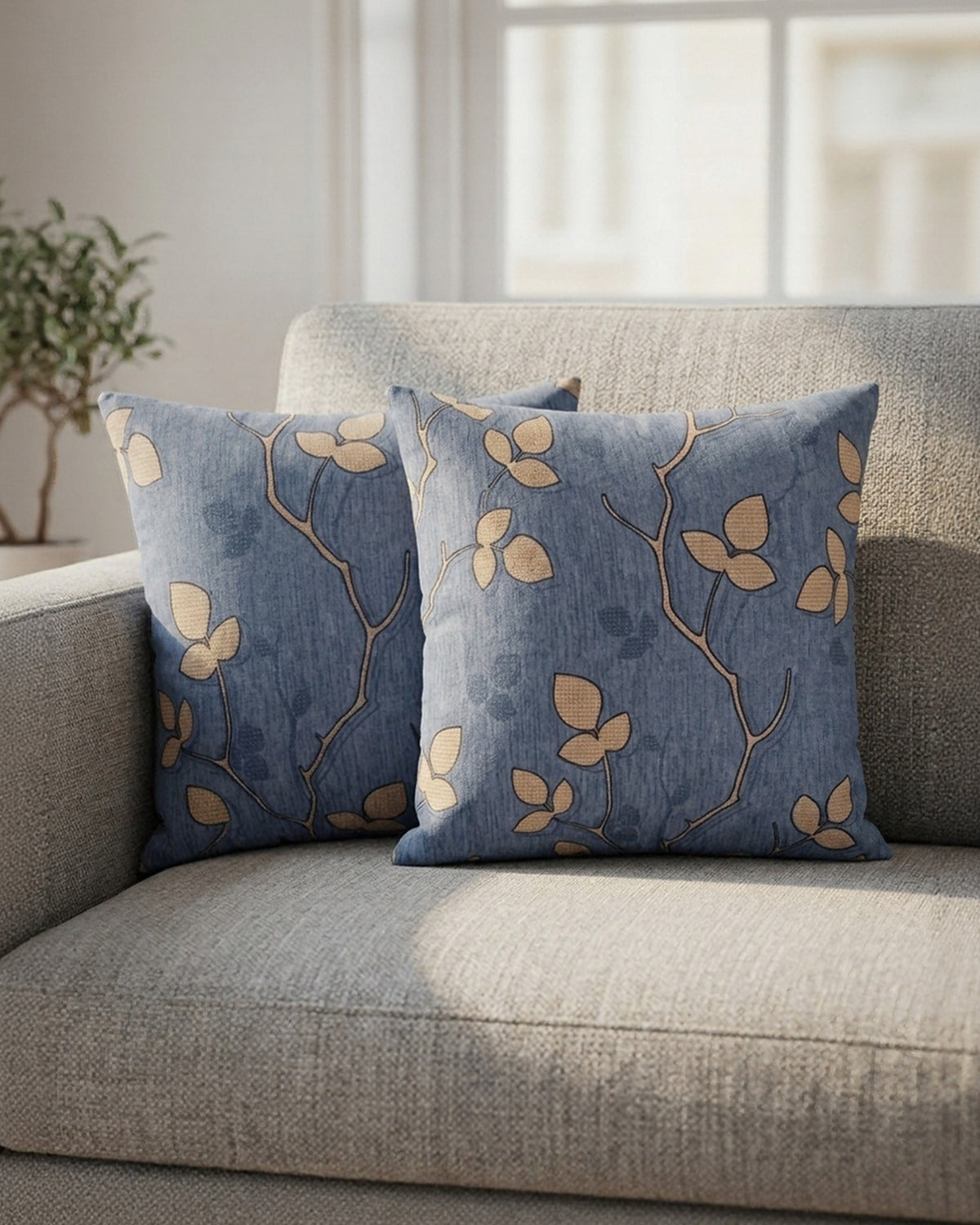 Printed Filled Cushions (Pair) - Violet Hour