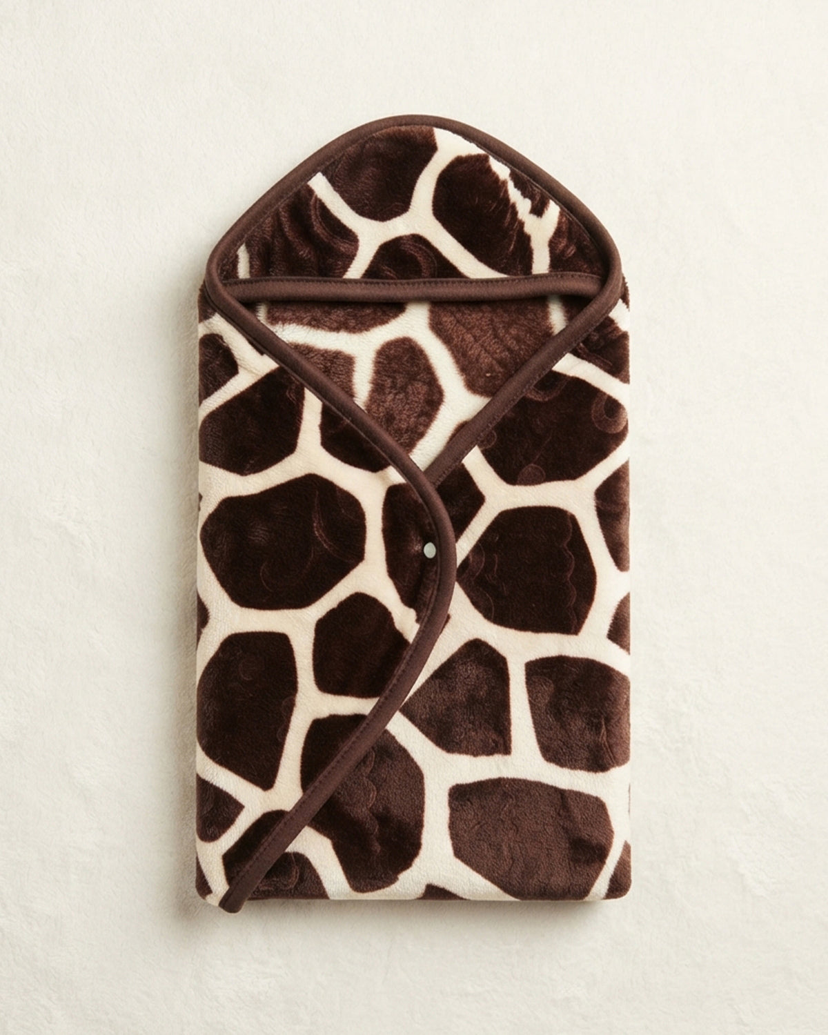 Precious 1-Ply Hood Baby Blanket - Choco Brown