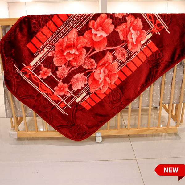 Lamb Bunny Baby Blanket Raspberry Red