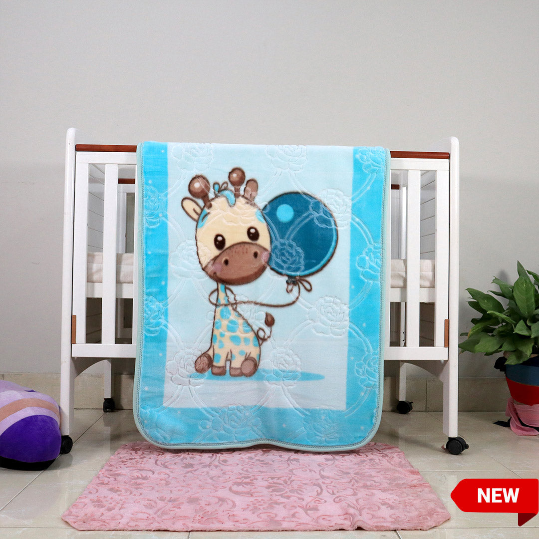 Kitten Cot Cloudy Baby Blanket Breezy Blue