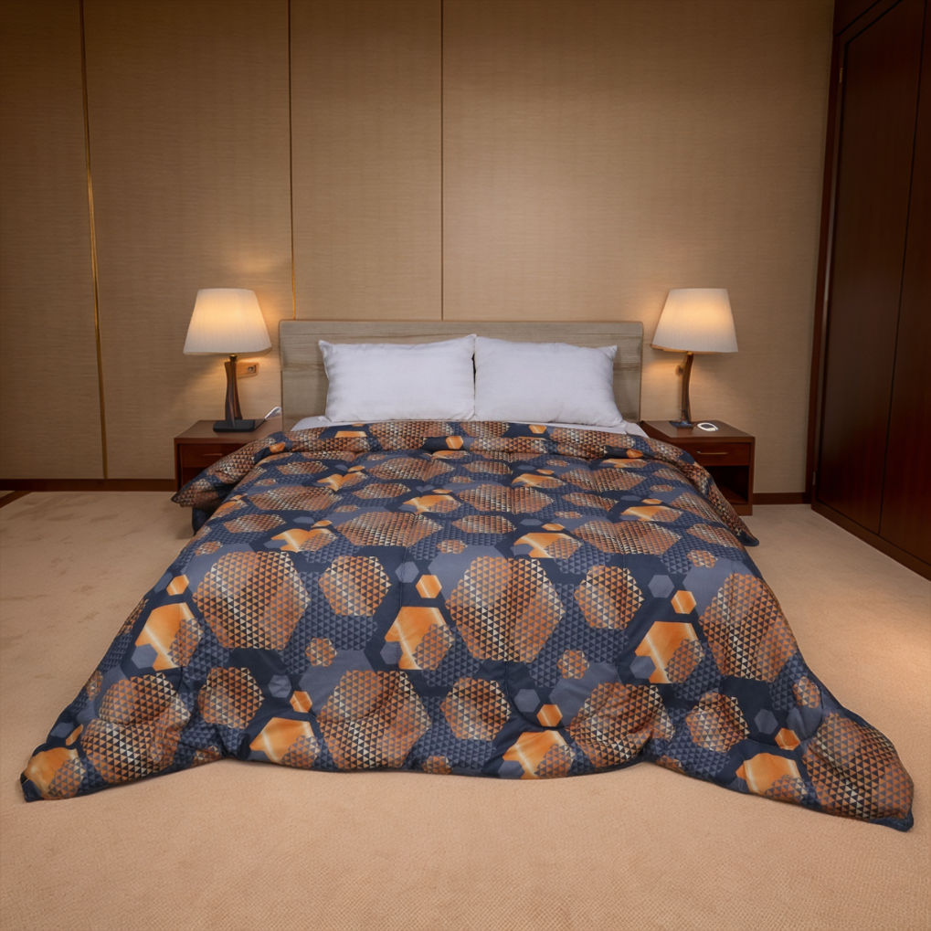 Printed King Bed Comforter - Carbon Comb