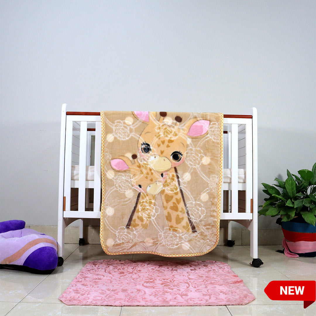 Kitten Cot Cloudy Baby Blanket Soft Taupe