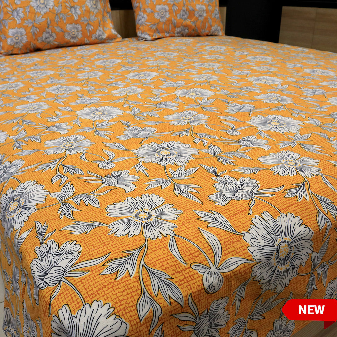 Bed Sheet Fantasy King Bed-Sunflower Yellow