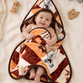 Little Star 1-Ply Hood Baby Blanket - Truffle