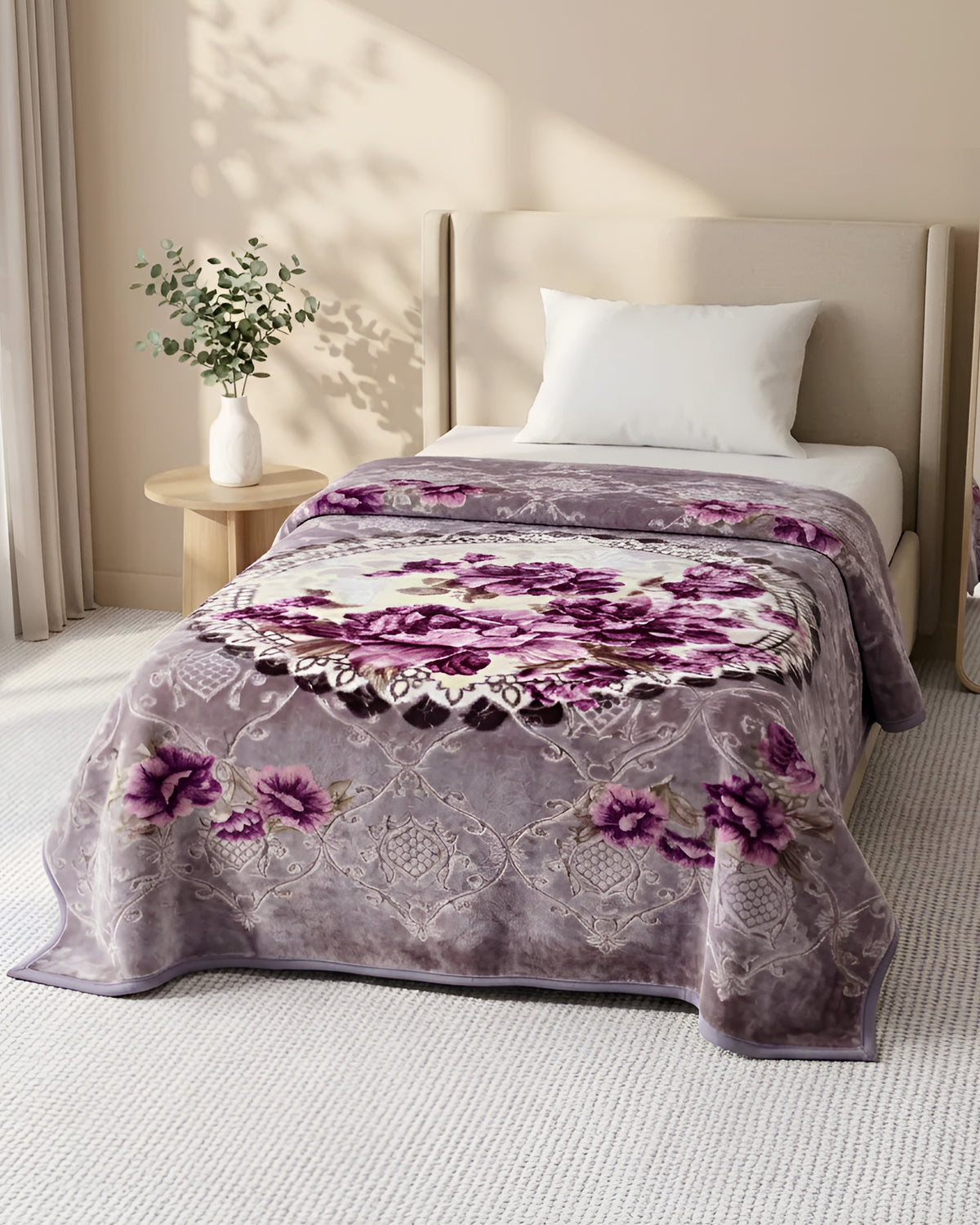 Emperor 2-Ply Single Bed 3 KG Blanket - Wisteria
